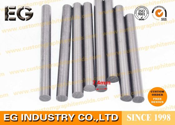 China Rührender Kohlenstoff-Graphit Rod verdrängte Presse kundengebundener Entwurf ISO19000 annahm 7.4mm Gewohnheits-Durchmesserlänge fournisseur